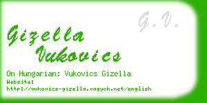 gizella vukovics business card